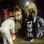 飯豊町の夜の獅子祭り